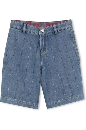 HUGO BOSS Spijkershorts verfraaid met stras