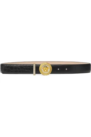 VERSACE Medusa Biggie riem met krokodillen