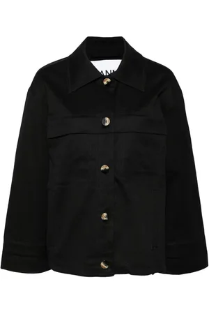 Ganni Canvas shirtjack met V