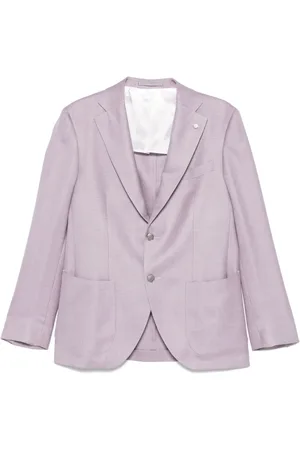 LUIGI BIANCHI MANTOVA Blazer met enkele rij knopen