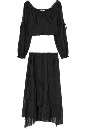 B+AB Asymmetrische tulen midi