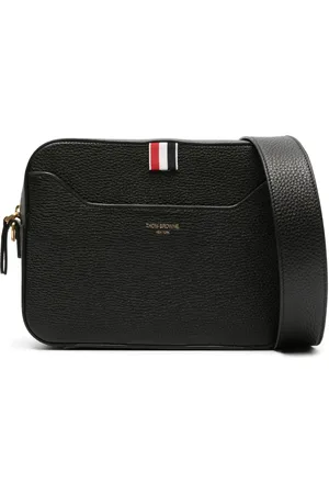Thom Browne Leren cameratas met 4 strepenpatch