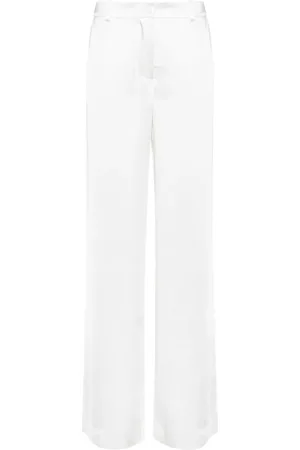 P.A.R.O.S.H. Straight broek met satijnen afwerking