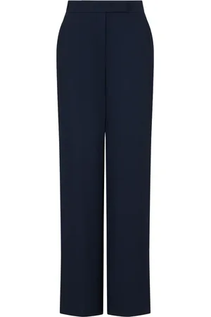 Emporio Armani Fijngeribbelde high waist broek