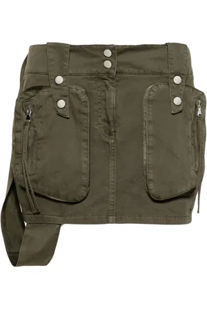 BLUMARINE Twill mid waist mini