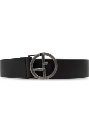 Giorgio Armani Leren riem met GA