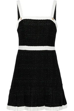ALICE+OLIVIA Clarine geplooide jurk met vierkante hals