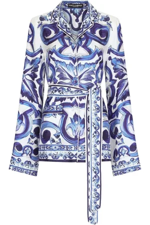 Dolce & Gabbana Zijden pyjamashirt met print
