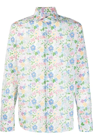 FEDELI Overhemd met bloemenprint
