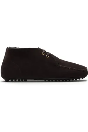 CAR SHOE Suède loafers met voering van imitatiebont