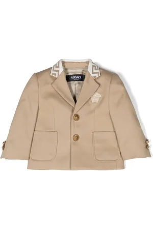VERSACE Katoenen blazer met geborduurde Medusa