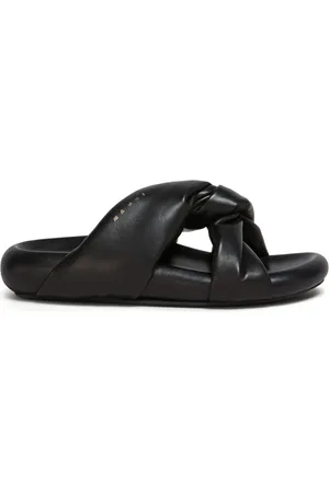 Marni Bubble leren sandalen met gedraaid detail