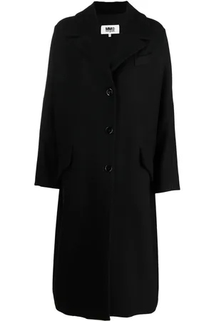 Maison Margiela Vilten jas met enkele rij knopen
