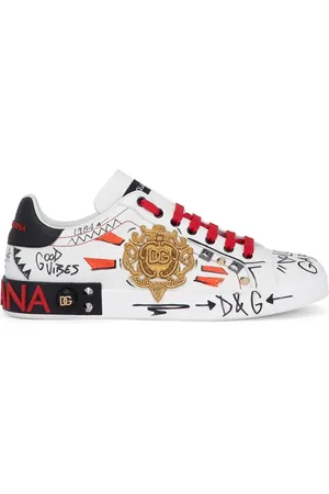 Dolce & Gabbana Portofino leren sneakers met studs