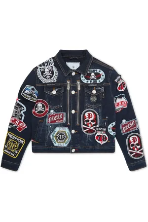 Philipp Plein Spijkerjack met patch