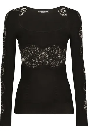 Dolce & Gabbana Gebreide trui met bloemenkant