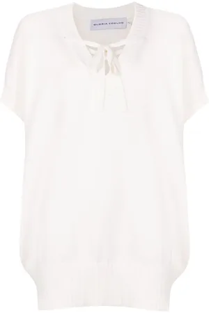 Gloria Coelho Blouse met striksluiting