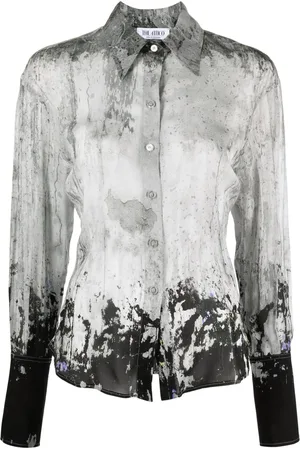 The Attico Blouse met abstracte print