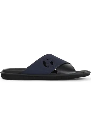 Giorgio Armani Slippers met gekruiste bandjes