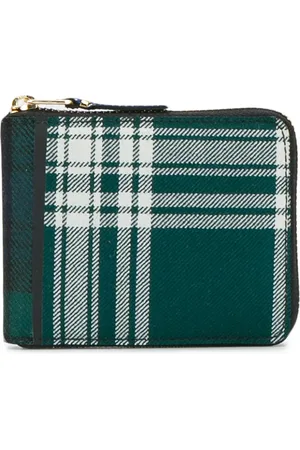 Comme des Garçons Large Green Tartan Wallet