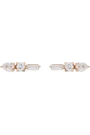 Dana Rebecca Designs 14kt geelgouden Alexa Jordyn oorringen met diamant