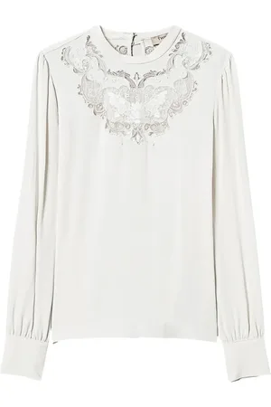 Twin-Set Blouse met geborduurde bloemen