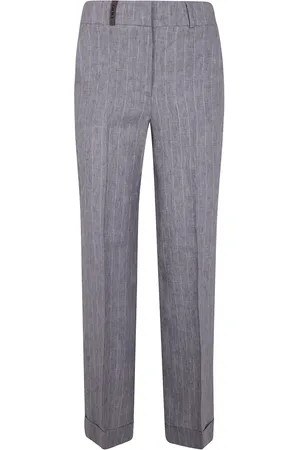 PESERICO SIGN Broek met krijtstreep