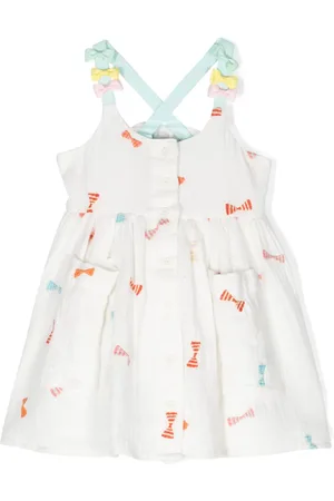 Stella McCartney Katoenen jurk met strikdetail