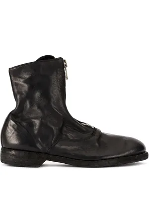 GUIDI Soft zip front ankle boots