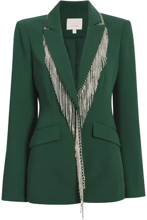 Cinq A Sept Blazer met franje en enkele rij knopen