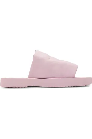 Burberry Leren slippers met reliëf