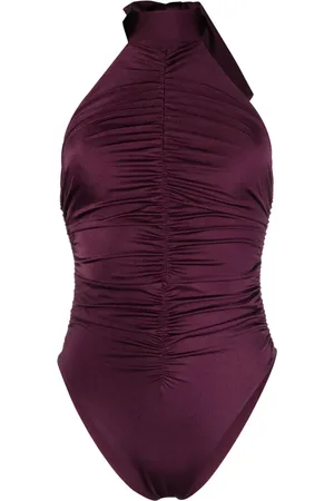 Noire Swimwear Badpak met halternek en ruches