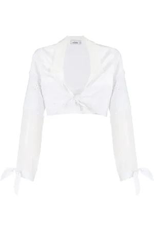 AMIR SLAMA Blouse met gestrikte voorkant