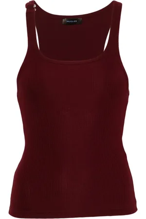 MUGLER Geperforeerde tanktop