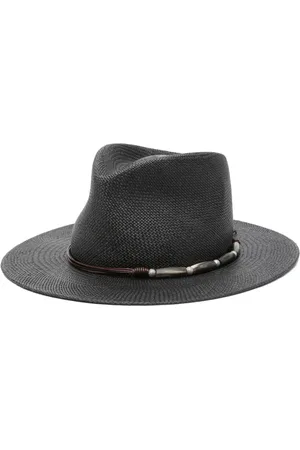Brunello Cucinelli Fedora verfraaid met kralen