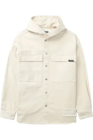 Izzue Denim jack met franje afwerking en capuchon