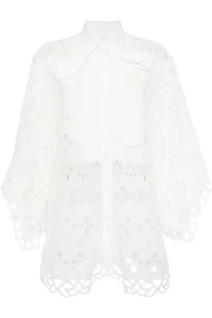 Elie saab Blouse met geborduurd kant