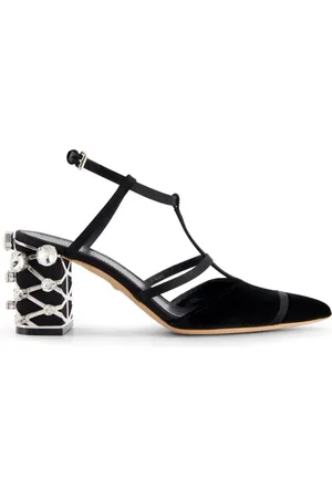 Giambattista Valli 75 mm fluwelen pumps