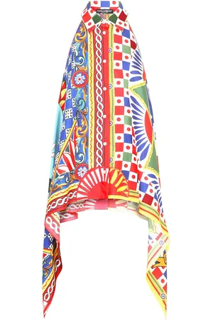 Dolce & Gabbana Twill haltertop met print