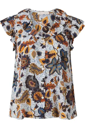 ULLA JOHNSON Zijden blouse met ruches