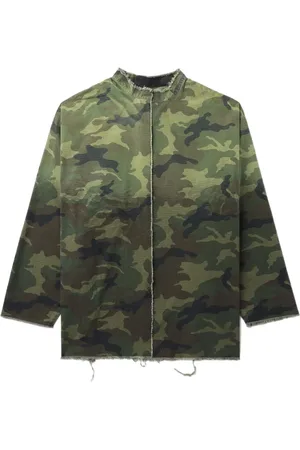 424 FAIRFAX Jack met camouflageprint en gerafelde afwerking