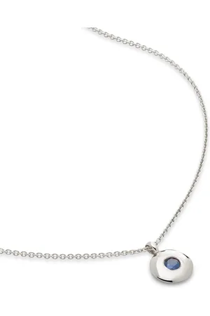Monica Vinader September halsketting met hanger van saffier