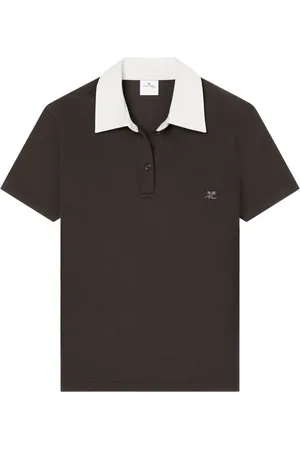 Courrèges Poloshirt van linnenblend