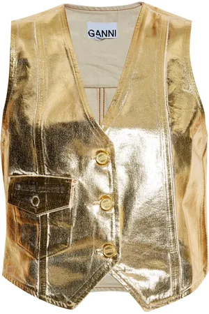 Ganni Metallic spencer van biologisch katoen