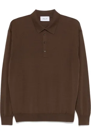 D4.0 Fijngebreid poloshirt