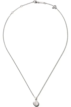 Chopard 18 kt witgoud Happy Diamonds Icons hanger ketting