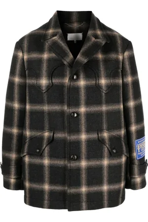 Maison Margiela X Pendleton geruite wollen jas