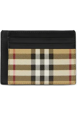 Burberry Vintage check pasjeshouder met gegraveerd logo
