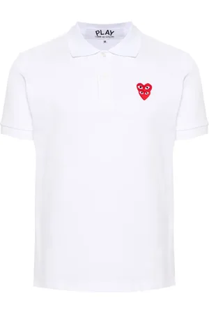 Comme des Garçons Poloshirt met hartpatch