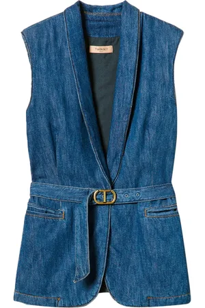 Twin-Set Denim gilet met riem